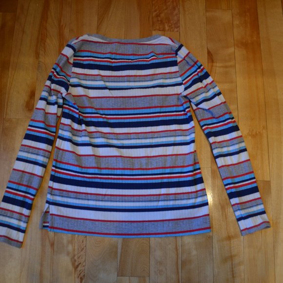Anthropologie Brand Size XS Striped Gray Long Sleeve - Picture 2 of 3